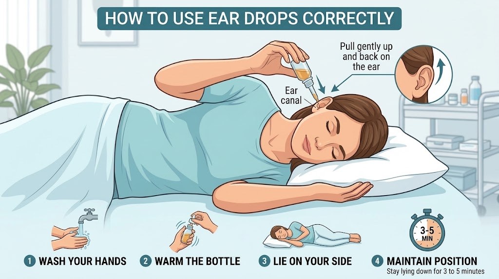 Infographic: how to use ear drops correctly